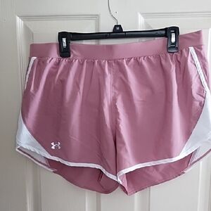 Under Armour Women's Athletic Shorts in Pink and White